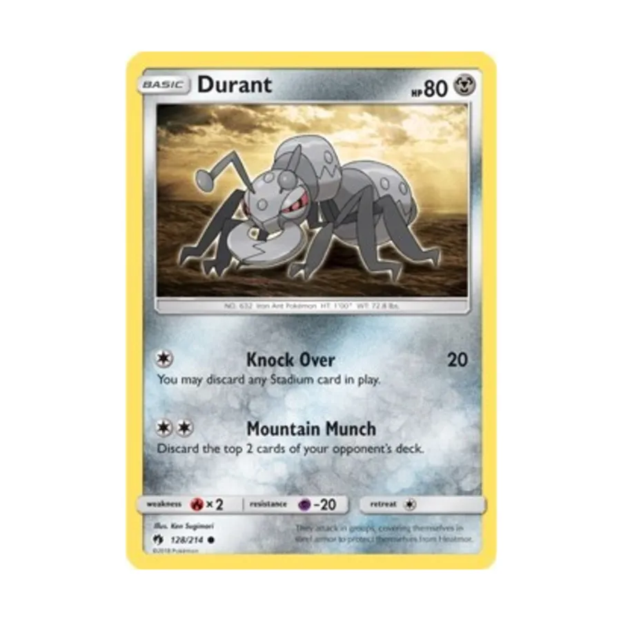CCG Дюрант (К) #128, Pokemon - SM - Lost Thunder - Singles
CCG Дюрант (К) #128, Pokemon - SM - Lost Thunder - Singles