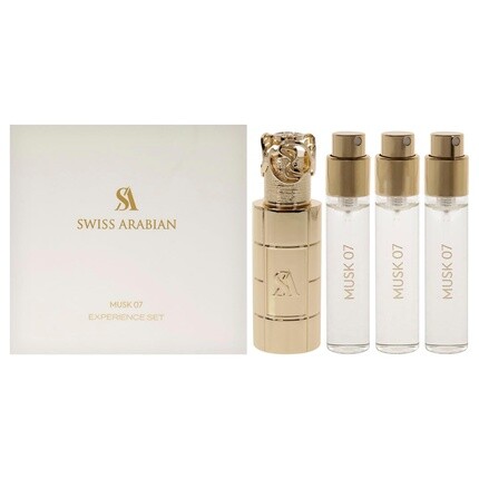 Swiss Arabian Musk 07 Unisex Mini Gift Set 3 x 1oz Perfume Spray with Metal Case
Swiss Arabian Musk 07 Unisex Mini Gift Set 3 x 1oz Perfume Spray with Metal Case