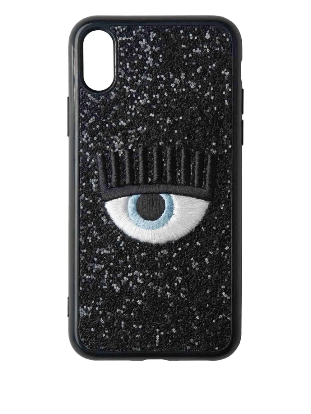 Чехол для iPhone X с блестками и украшением в виде глаза Chiara Ferragni, черный
Чехол для iPhone X с блестками и украшением в виде глаза Chiara Ferragni, черный