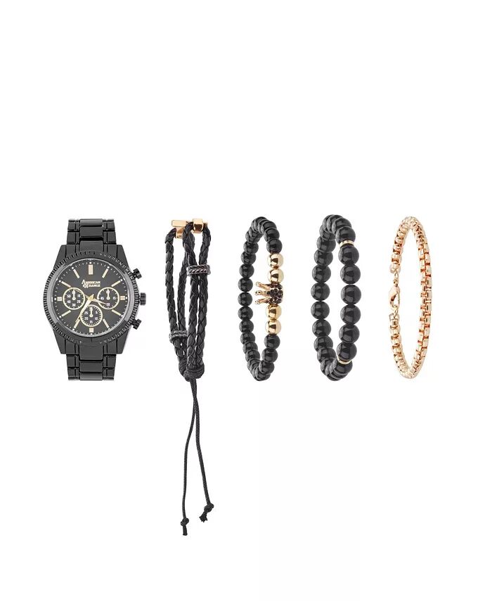 Мужские кварцевые часы из блестящего металла цвета оружейного тона, 44,8 мм American Exchange
Мужские кварцевые часы из блестящего металла цвета оружейного тона, 44,8 мм American Exchange