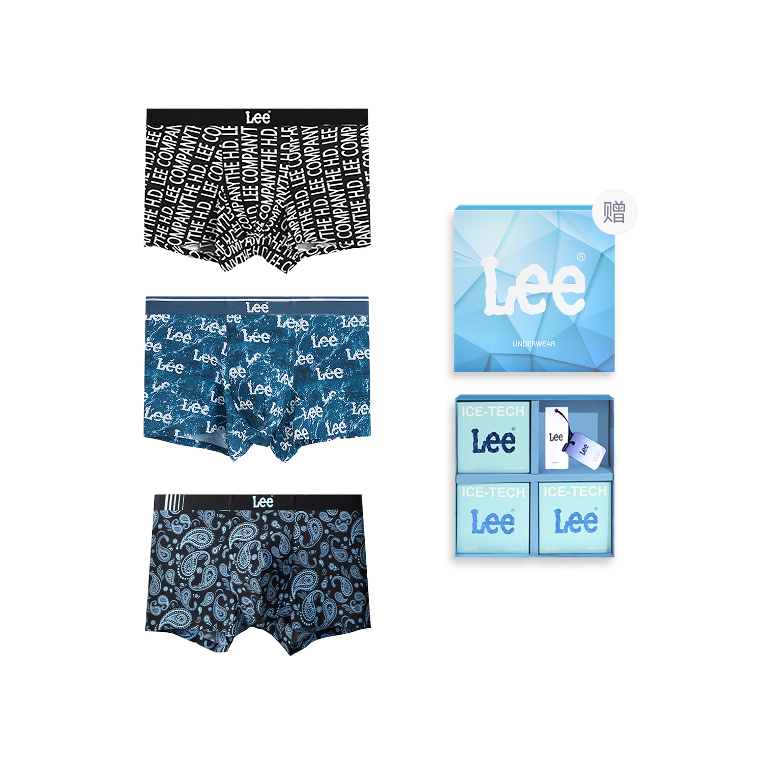 Lee Подарочный набор SS23 Ice Series, мужское белье, 3 штуки
Lee Подарочный набор SS23 Ice Series, мужское белье, 3 штуки