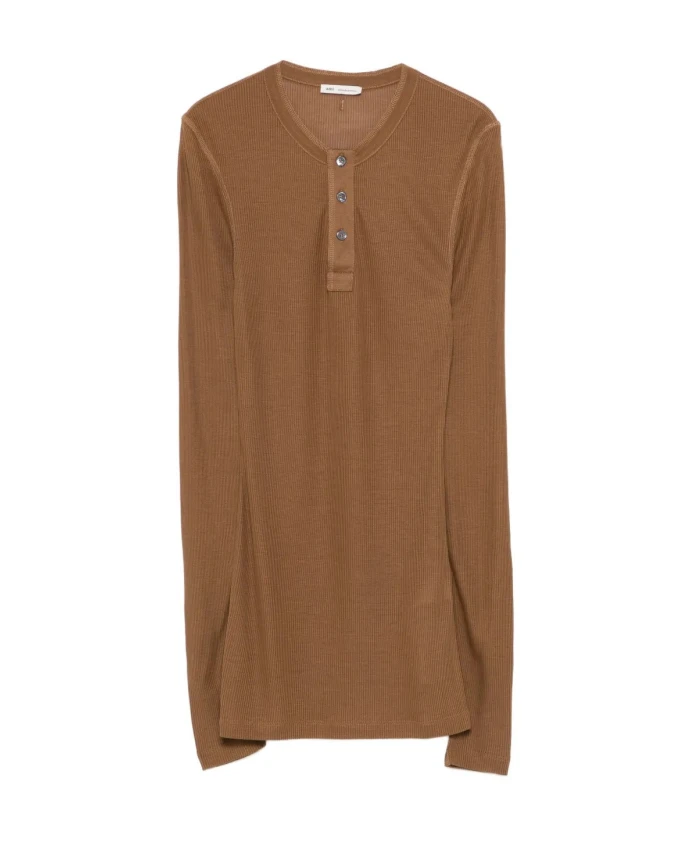 Ребристая футболка с длинными рукавами Ami Paris, коричневый
Ребристая футболка с длинными рукавами Ami Paris, коричневый