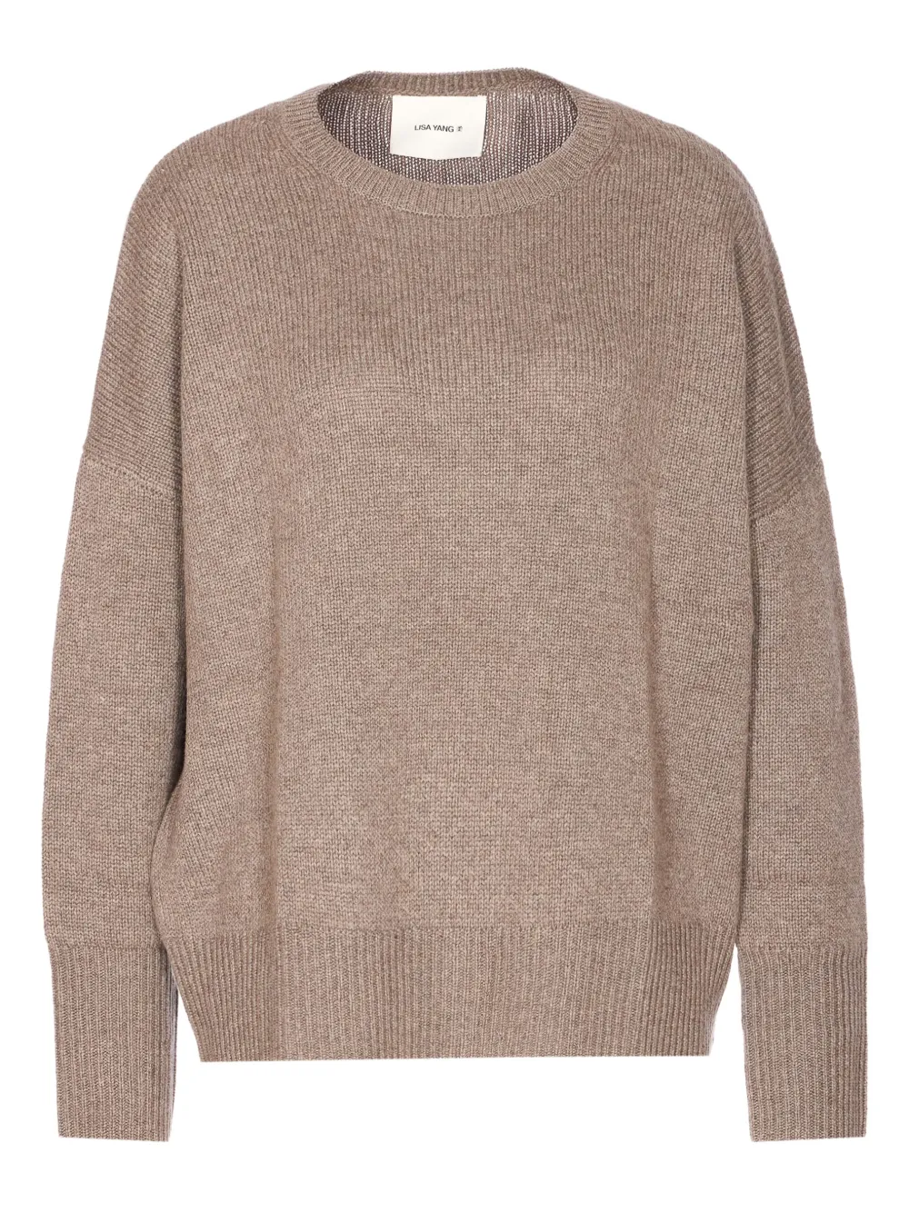Кашемировый свитер с круглым вырезом Lisa Yang, коричневый 
Кашемировый свитер с круглым вырезом Lisa Yang, коричневый