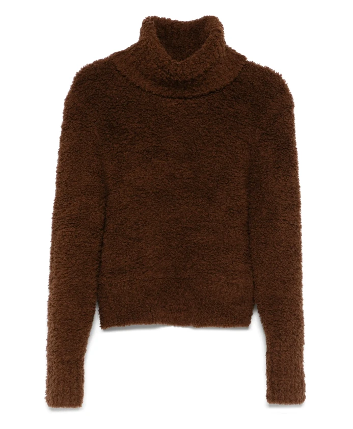 Коричневый вязаный свитер с высоким воротником Self Portrait, коричневый
Коричневый вязаный свитер с высоким воротником Self Portrait, коричневый