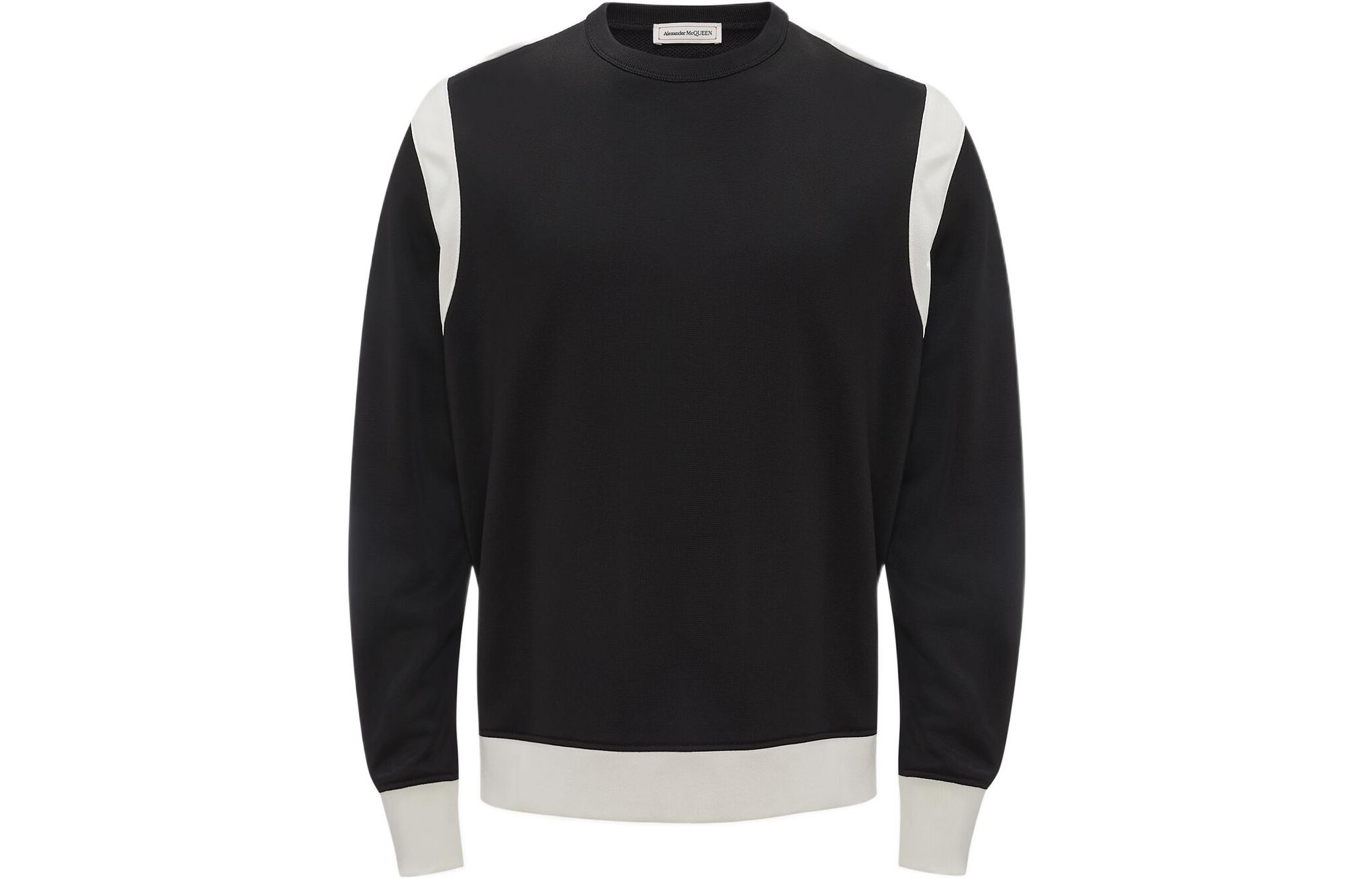 Двухцветный свитшот с панелями Alexander McQueen, черный
Двухцветный свитшот с панелями Alexander McQueen, черный