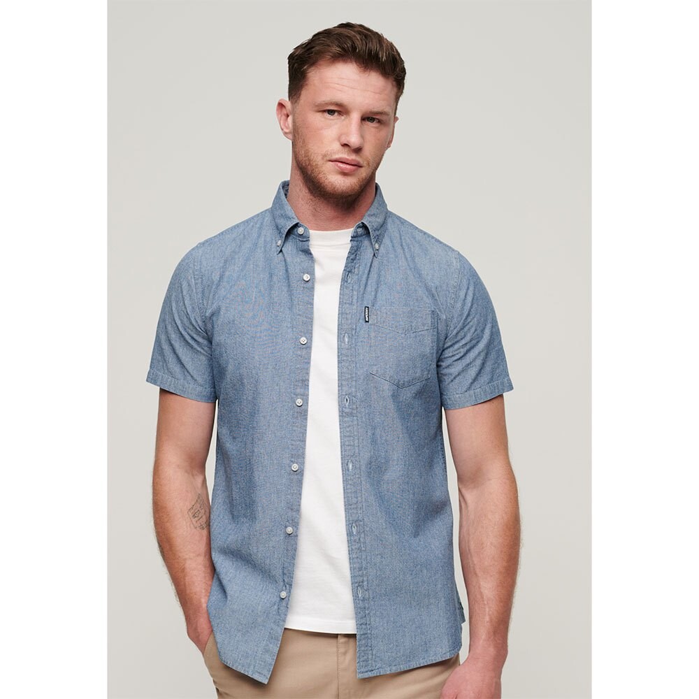Рубашка с коротким рукавом Superdry Vintage Chambray, синий
Рубашка с коротким рукавом Superdry Vintage Chambray, синий