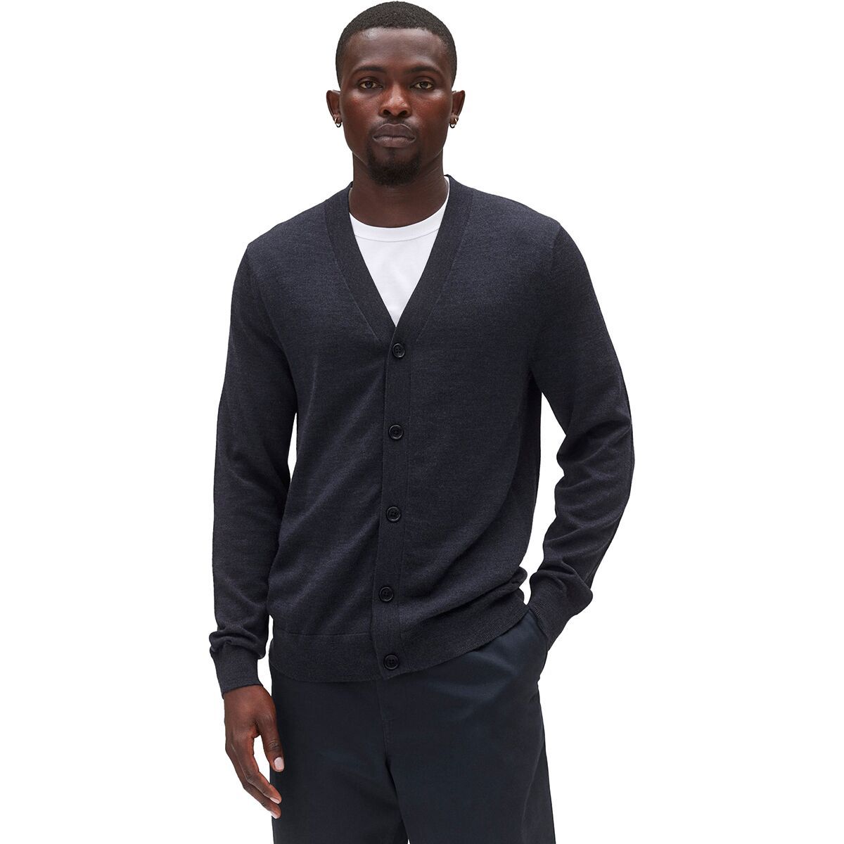 Легкий кардиган из мериносовой шерсти Harry Reigning Champ, синий 
Легкий кардиган из мериносовой шерсти Harry Reigning Champ, синий