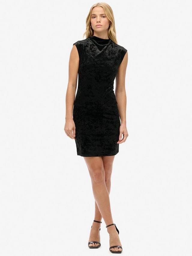 Бархатное облегающее платье Superdry, черный
Бархатное облегающее платье Superdry, черный