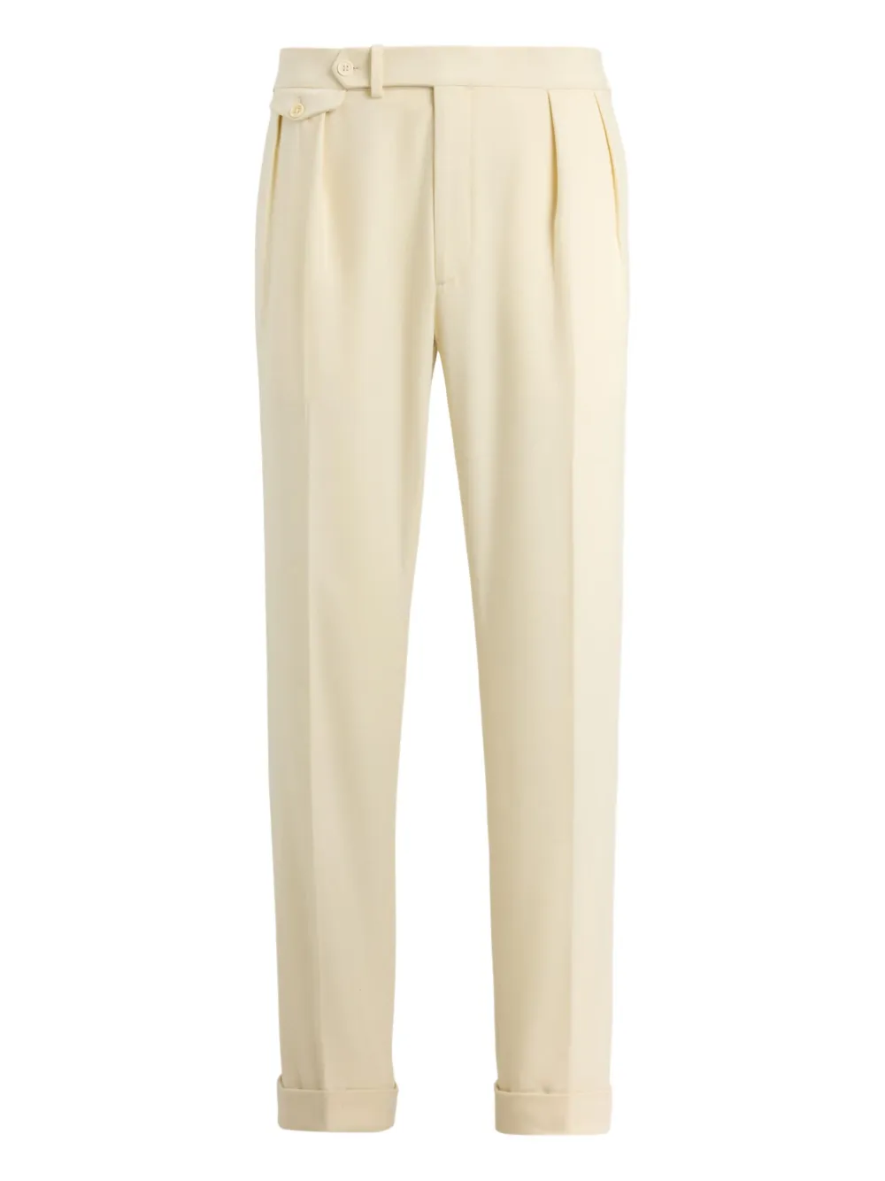 Шерстяные брюки со складками Ralph Lauren Purple Label, нейтральный 
Шерстяные брюки со складками Ralph Lauren Purple Label, нейтральный