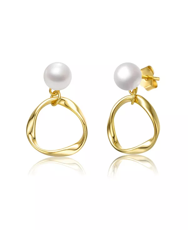 Серьги-Подвески с двойными каплями из стерлингового серебра 14 карат, покрытые желтым золотом, с белым пресноводным жемчугом и витым кругом вечности Genevive, gold
Серьги-Подвески с двойными каплями из стерлингового серебра 14 карат, покрытые желтым золотом, с белым пресноводным жемчугом и витым кругом вечности Genevive, gold