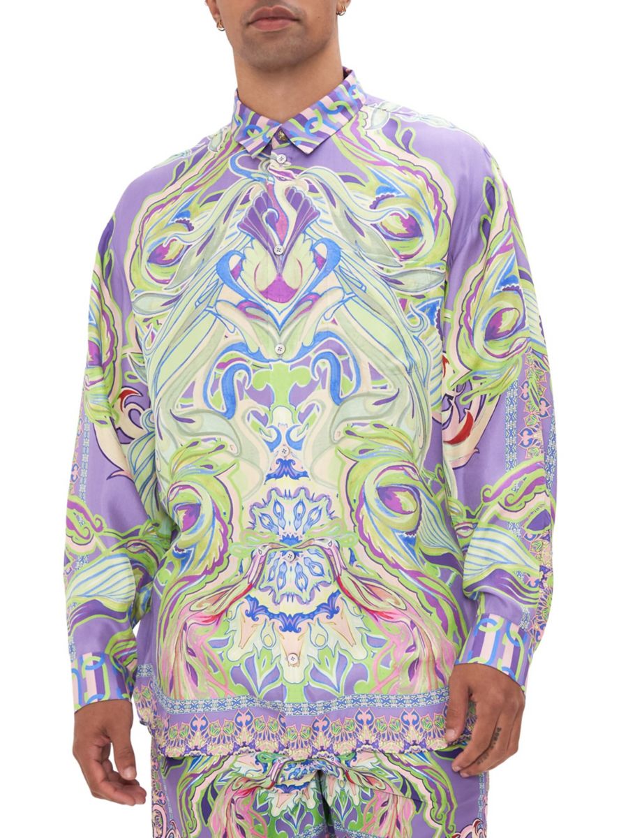 Шелковая рубашка с графическим принтом и пуговицами спереди Camilla, цвет Amsterdam Jewel
Шелковая рубашка с графическим принтом и пуговицами спереди Camilla, цвет Amsterdam Jewel