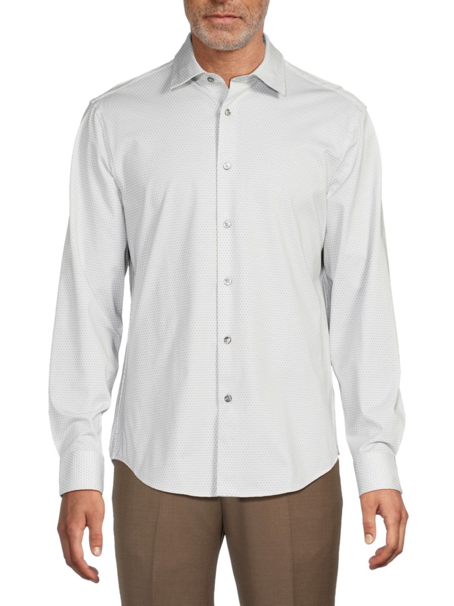 Рубашка с длинным рукавом с принтом Bugatchi, цвет Platinum
Рубашка с длинным рукавом с принтом Bugatchi, цвет Platinum