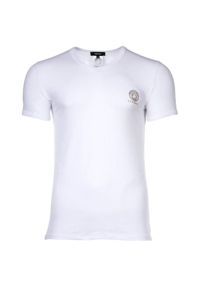 Футболка - майка с v-образным вырезом эластичный хлопок Versace, белый
Футболка - майка с v-образным вырезом эластичный хлопок Versace, белый