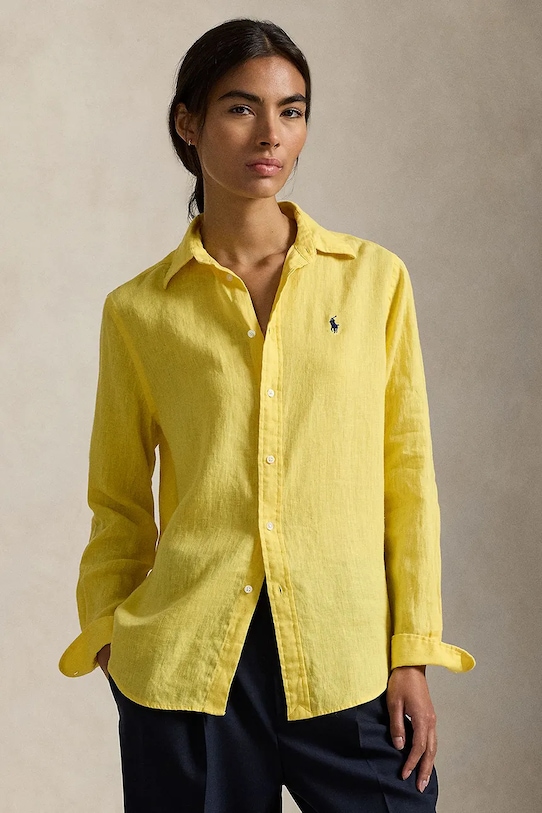 Льняная рубашка Polo Ralph Lauren, желтый
Льняная рубашка Polo Ralph Lauren, желтый