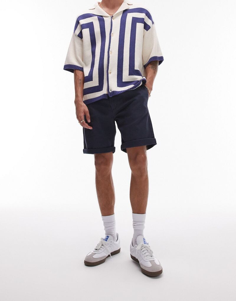 Topman – короткие чиносы скинни темно-синего цвета
Topman – короткие чиносы скинни темно-синего цвета