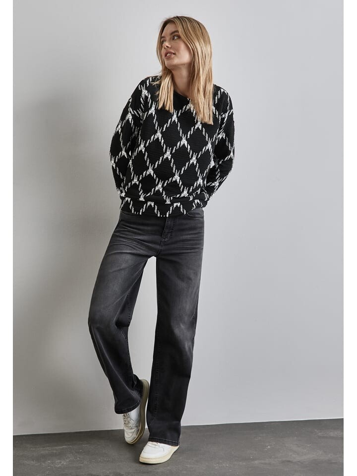 Пуловер Street One Pullover, черный/белый
Пуловер Street One Pullover, черный/белый