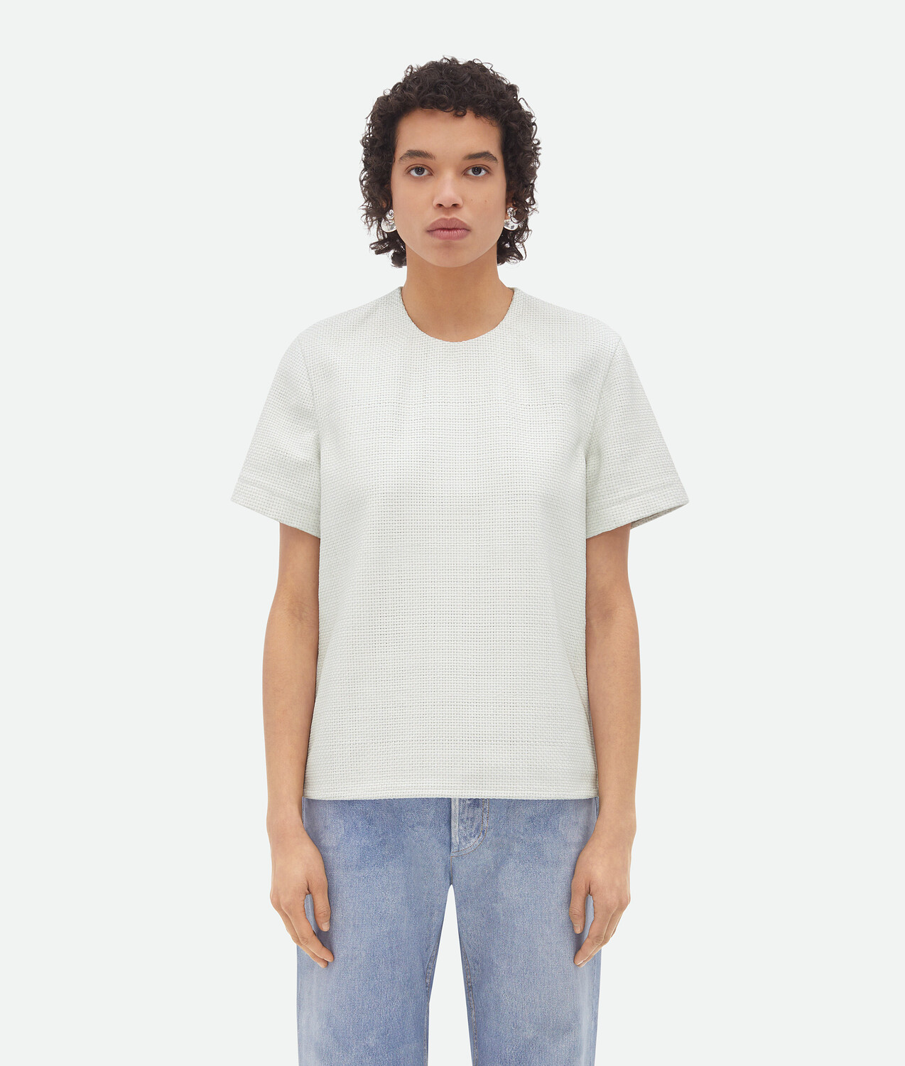 Мини-футболка из кожи intrecciato Bottega Veneta
Мини-футболка из кожи intrecciato Bottega Veneta