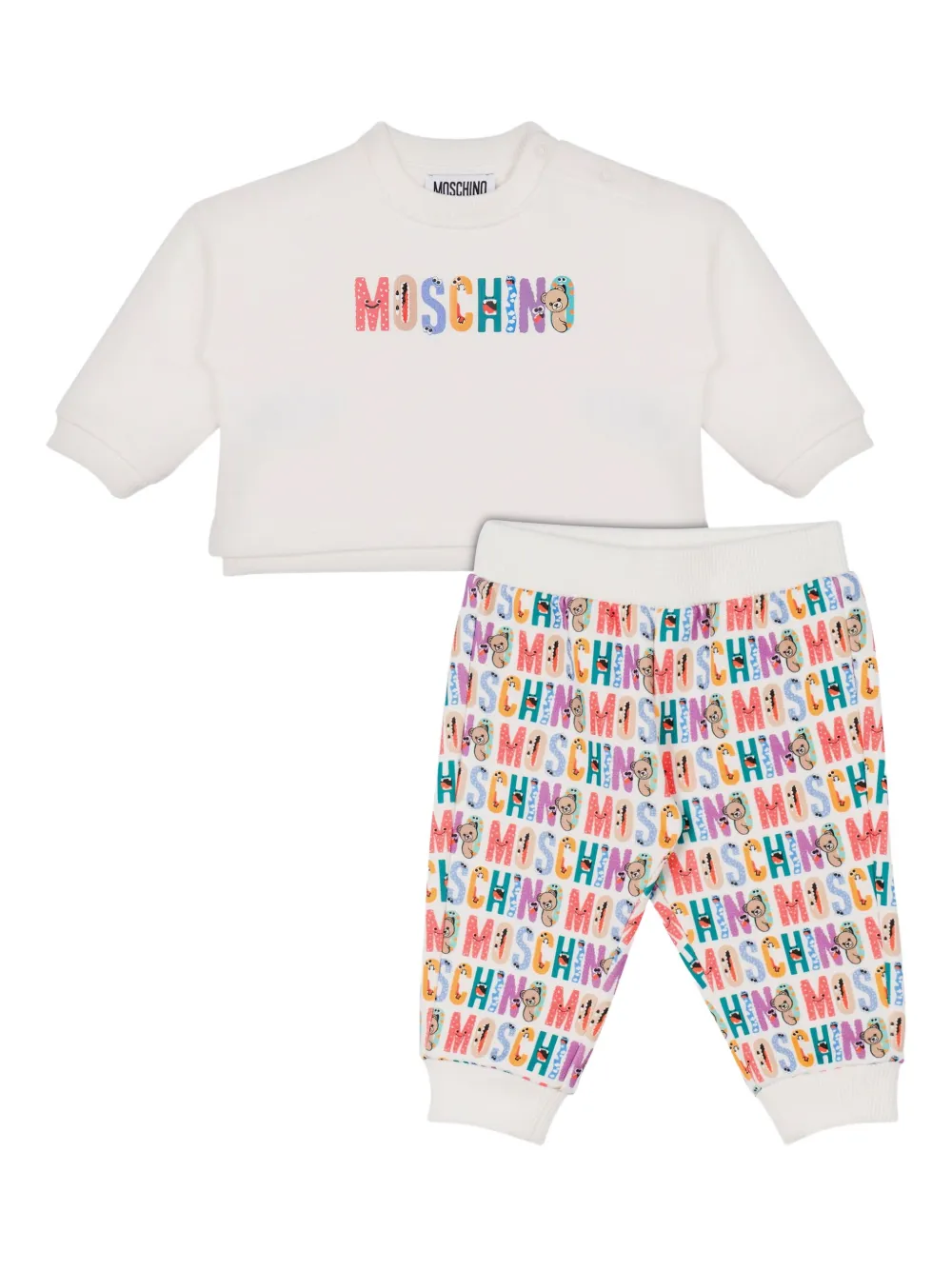 Спортивный костюм с логотипом Moschino Kids, белый
Спортивный костюм с логотипом Moschino Kids, белый
