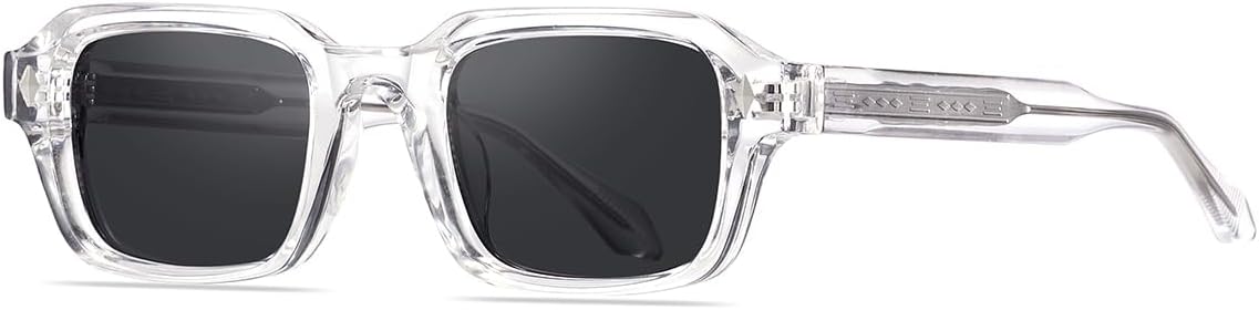 Солнцезащитные очки в стиле ретро для женщин, с ацетатными дужками, защитой от УФ-излучения UV400, квадратной оправой и поляризацией, а также мужские солнцезащитные очки weiyuchen, Clear With Grey
Солнцезащитные очки в стиле ретро для женщин, с ацетатными дужками, защитой от УФ-излучения UV400, квадратной оправой и поляризацией, а также мужские солнцезащитные очки weiyuchen, Clear With Grey