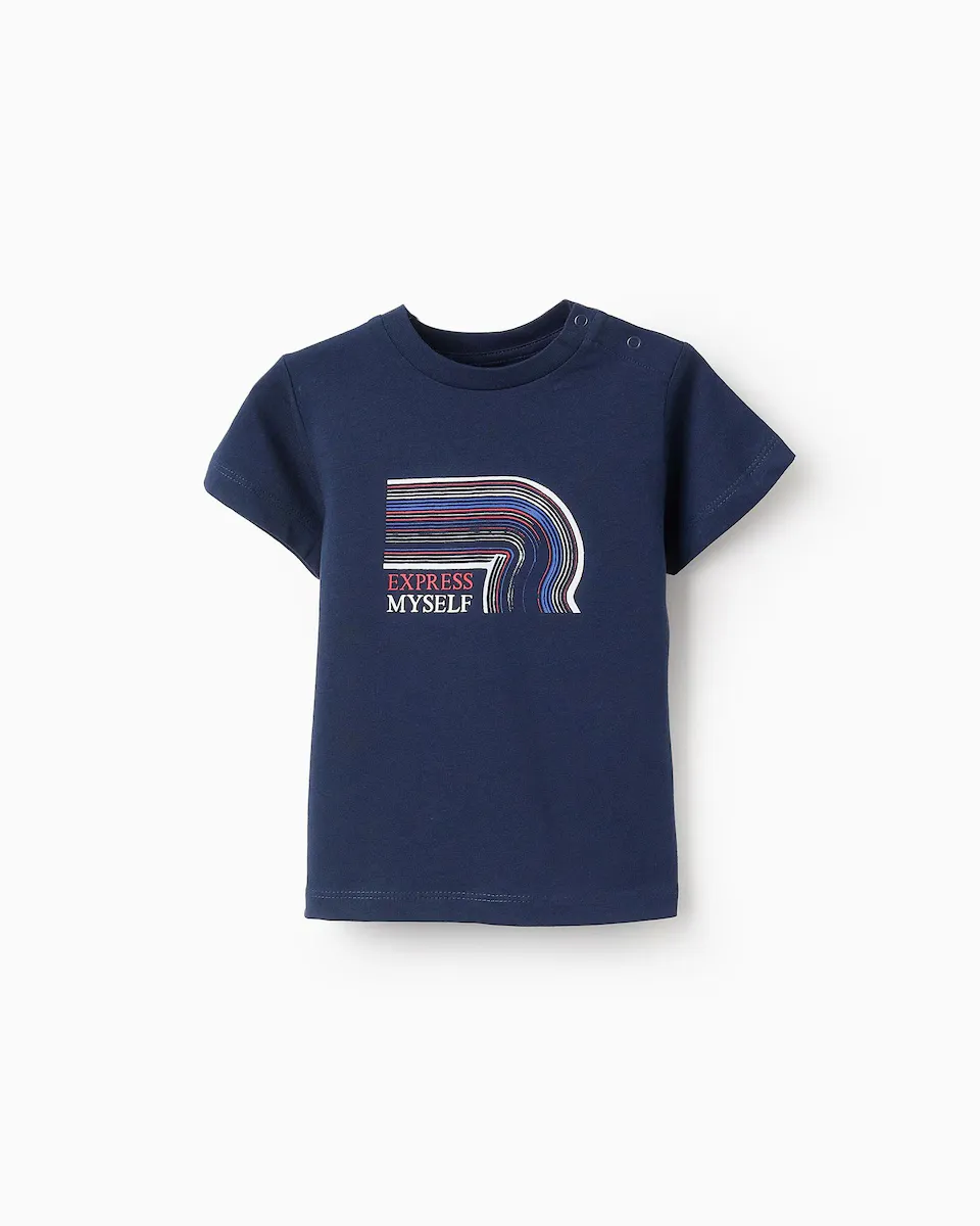 Baby boy футболка с коротким рукавом и узором спереди Zippy, тёмно-синий
Baby boy футболка с коротким рукавом и узором спереди Zippy, тёмно-синий