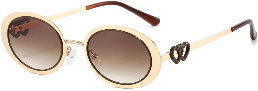 Солнцезащитные очки для мужчин и женщин - защита UV400 - овальная градиентная оправа в форме двойного сердца для занятий спортом на открытом воздухе и вождения DSVIGF, Golden Tea
Солнцезащитные очки для мужчин и женщин - защита UV400 - овальная градиентная оправа в форме двойного сердца для занятий спортом на открытом воздухе и вождения DSVIGF, Golden Tea