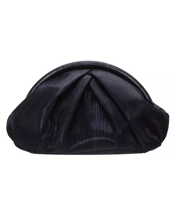 Мягкий плиссированный клатч с металлическим блеском Nina, серебряный 
Мягкий плиссированный клатч с металлическим блеском Nina, серебряный