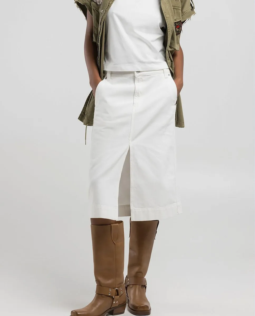 Юбка миди из денима с карманами Replay, белый
Юбка миди из денима с карманами Replay, белый