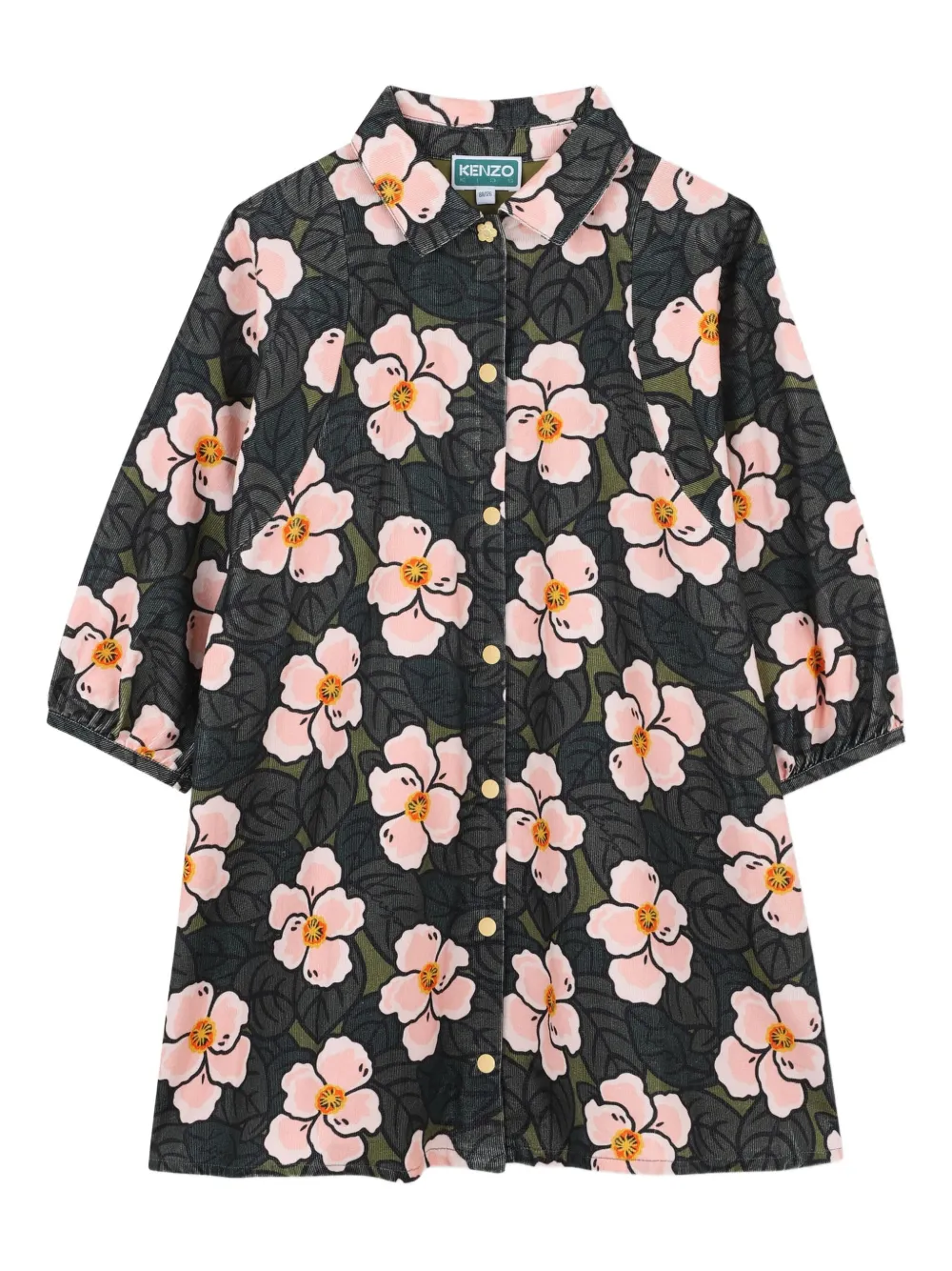 Платье-рубашка с цветочным принтом Kenzo Kids, розовый
Платье-рубашка с цветочным принтом Kenzo Kids, розовый