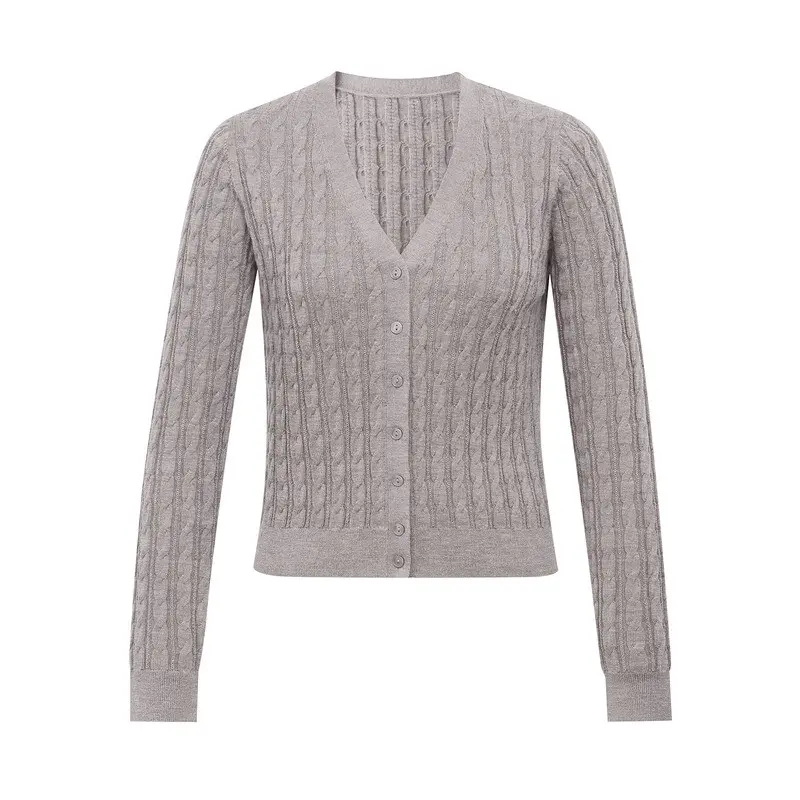 Вязаный кардиган Deep Breath из чистой шерсти простой вязки, зеленая трава
Вязаный кардиган Deep Breath из чистой шерсти простой вязки, зеленая трава