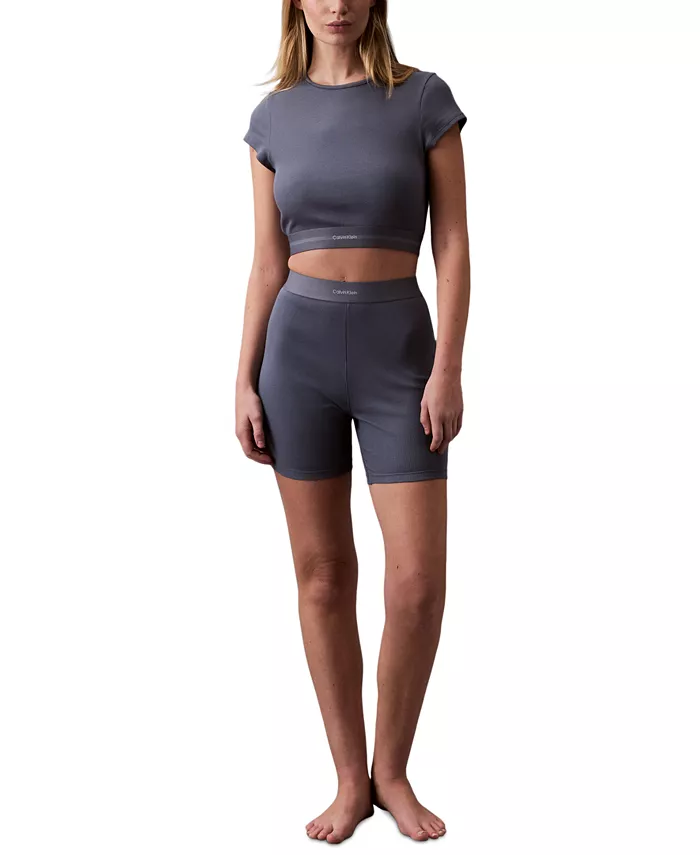 Женские ребристые велосипедные шорты QS7216 Calvin Klein, синий
Женские ребристые велосипедные шорты QS7216 Calvin Klein, синий