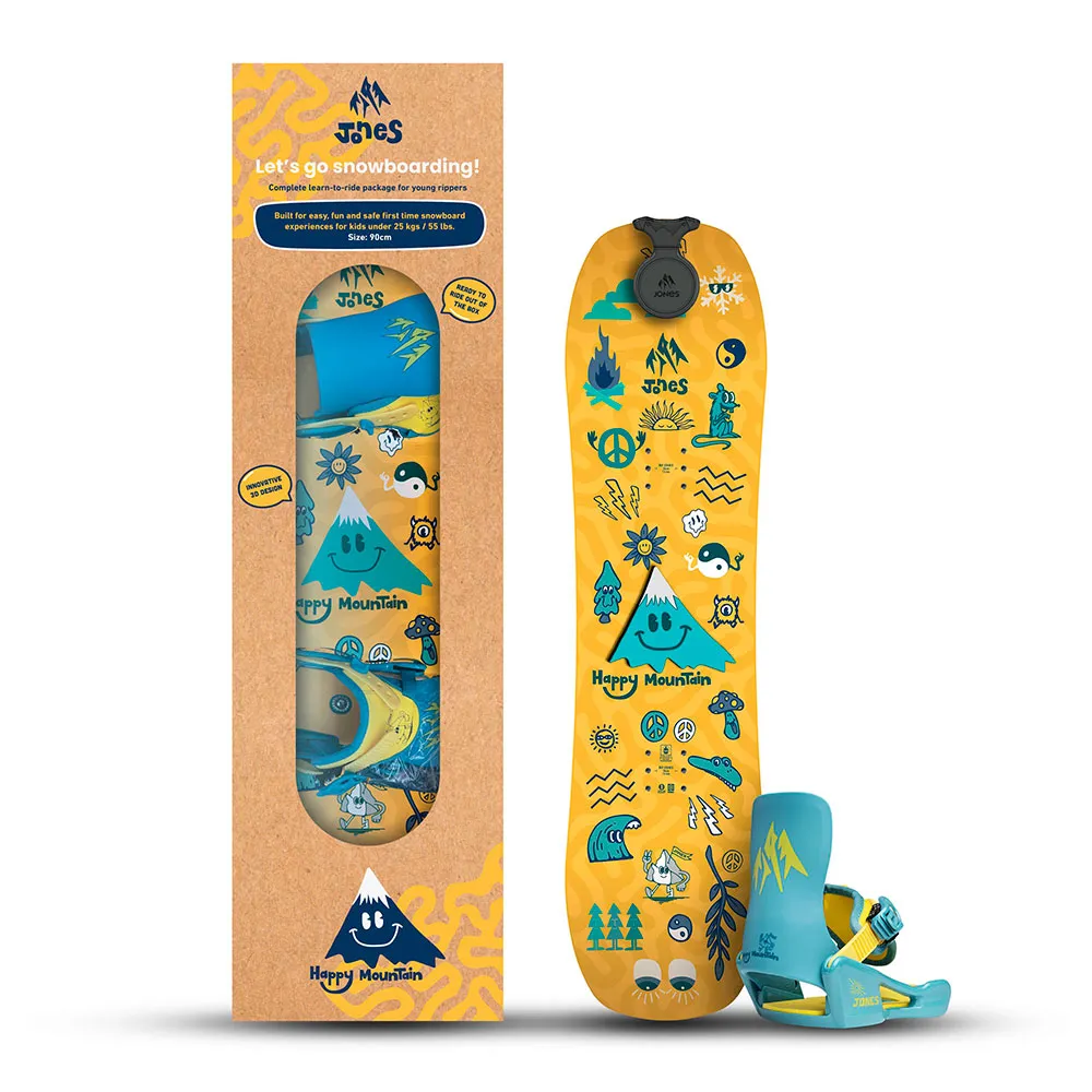 Сноуборд Jones Happy mountain set with bindings junior, желтый
Сноуборд Jones Happy mountain set with bindings junior, желтый