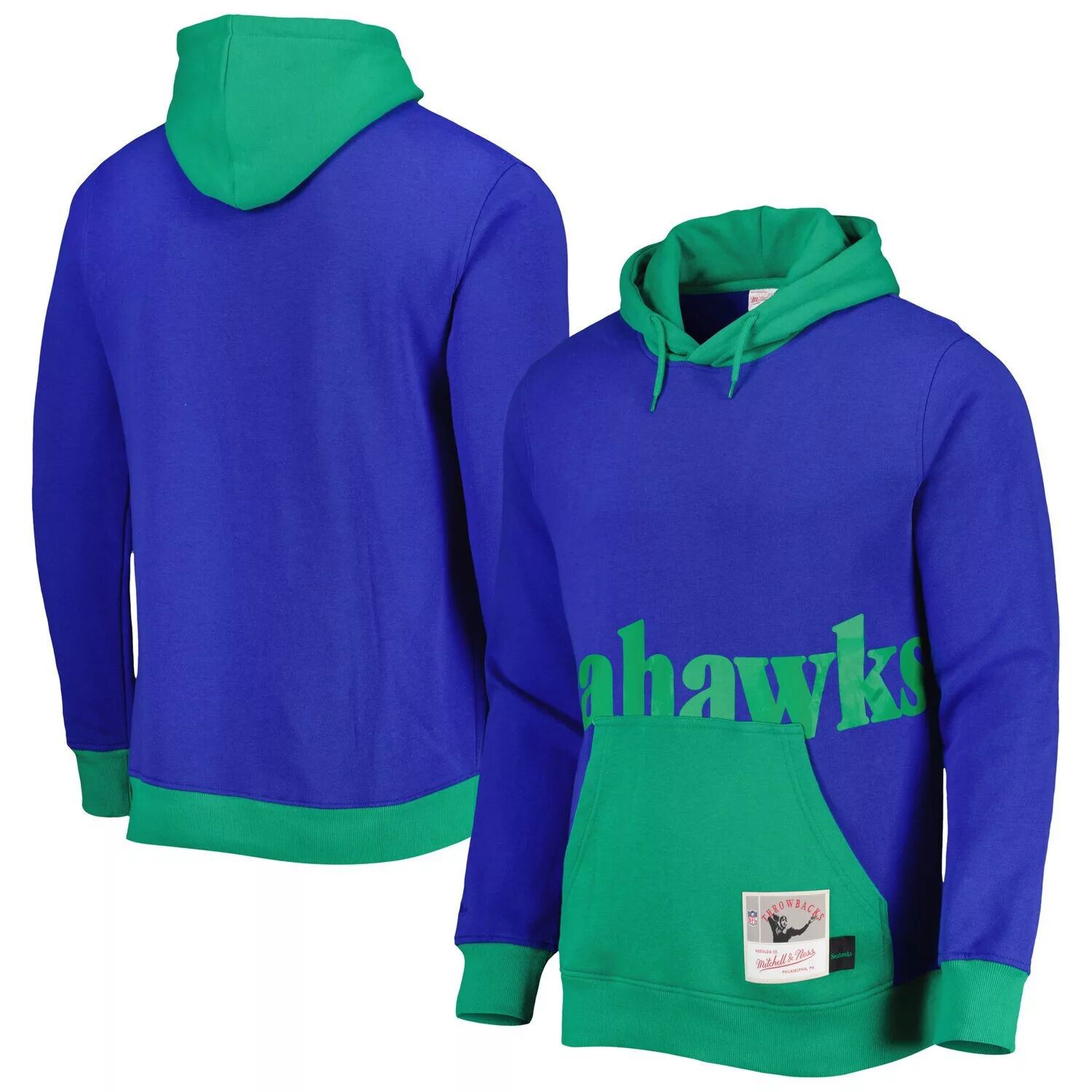 Мужской пуловер с капюшоном Mitchell & Ness Royal Seattle Seahawks Big Face 5.0
Мужской пуловер с капюшоном Mitchell & Ness Royal Seattle Seahawks Big Face 5.0