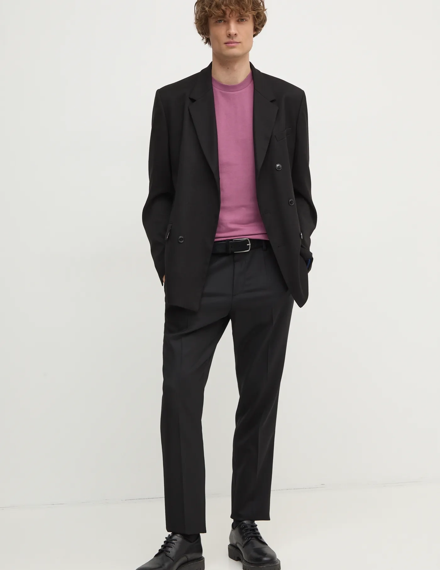 Хлопковая футболка BOSS, розовый 
Хлопковая футболка BOSS, розовый