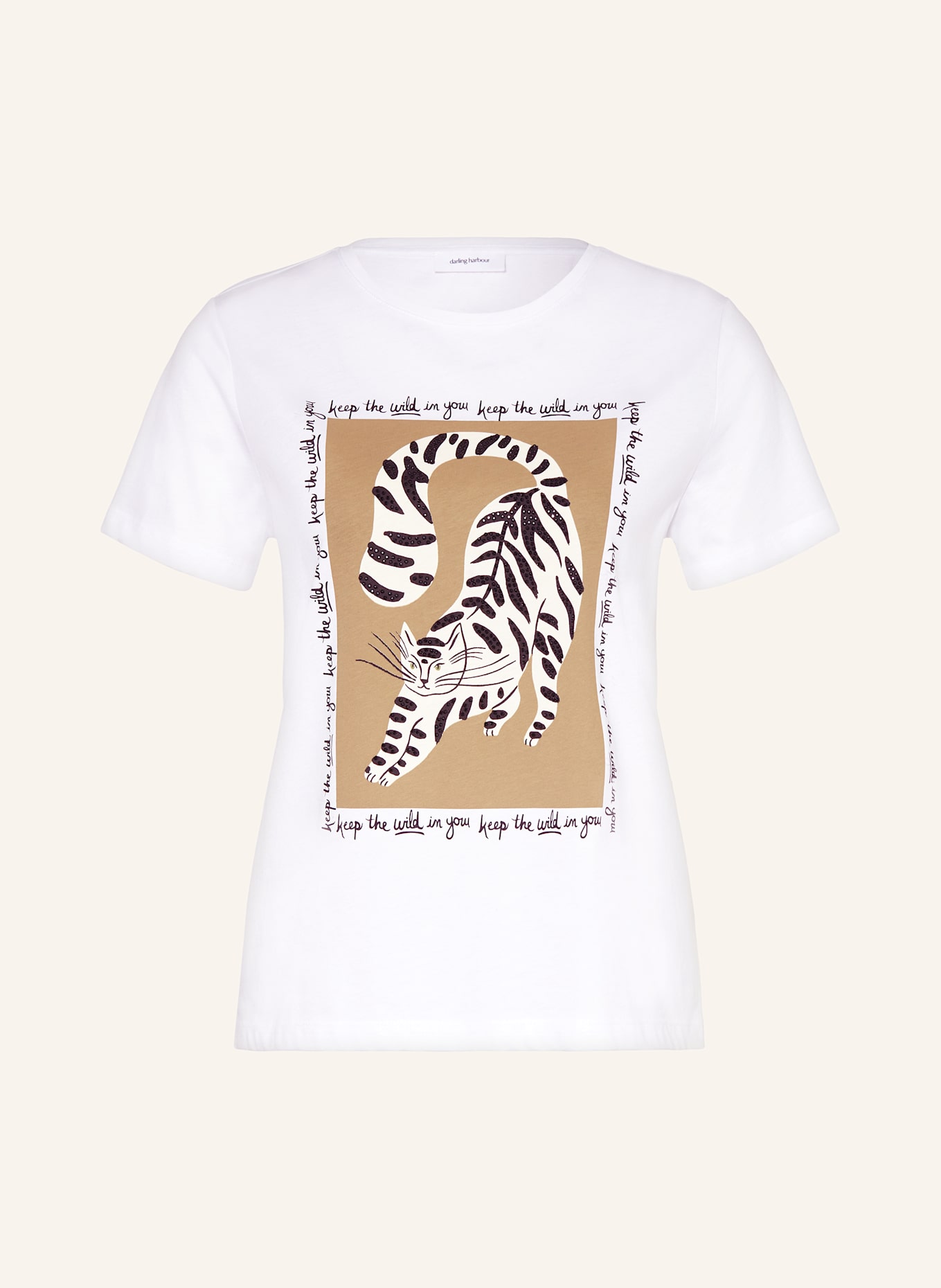 Футболка с драгоценными камнями Darling Harbour, белый
Футболка с драгоценными камнями Darling Harbour, белый