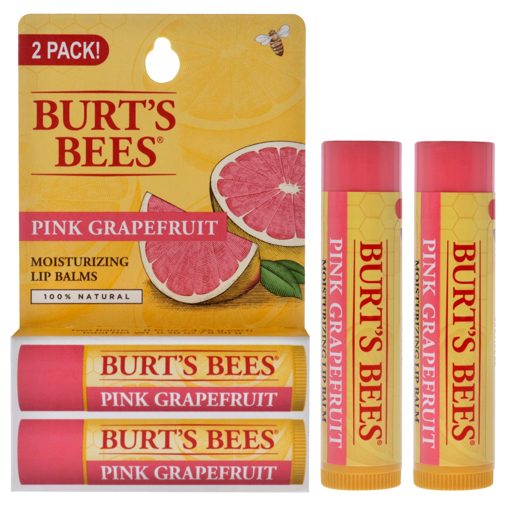 Набор из двух увлажняющих бальзамов для губ Burts Bees с розовым грейпфрутом (унисекс) - 2 x 0,15 унции
Набор из двух увлажняющих бальзамов для губ Burts Bees с розовым грейпфрутом (унисекс) - 2 x 0,15 унции