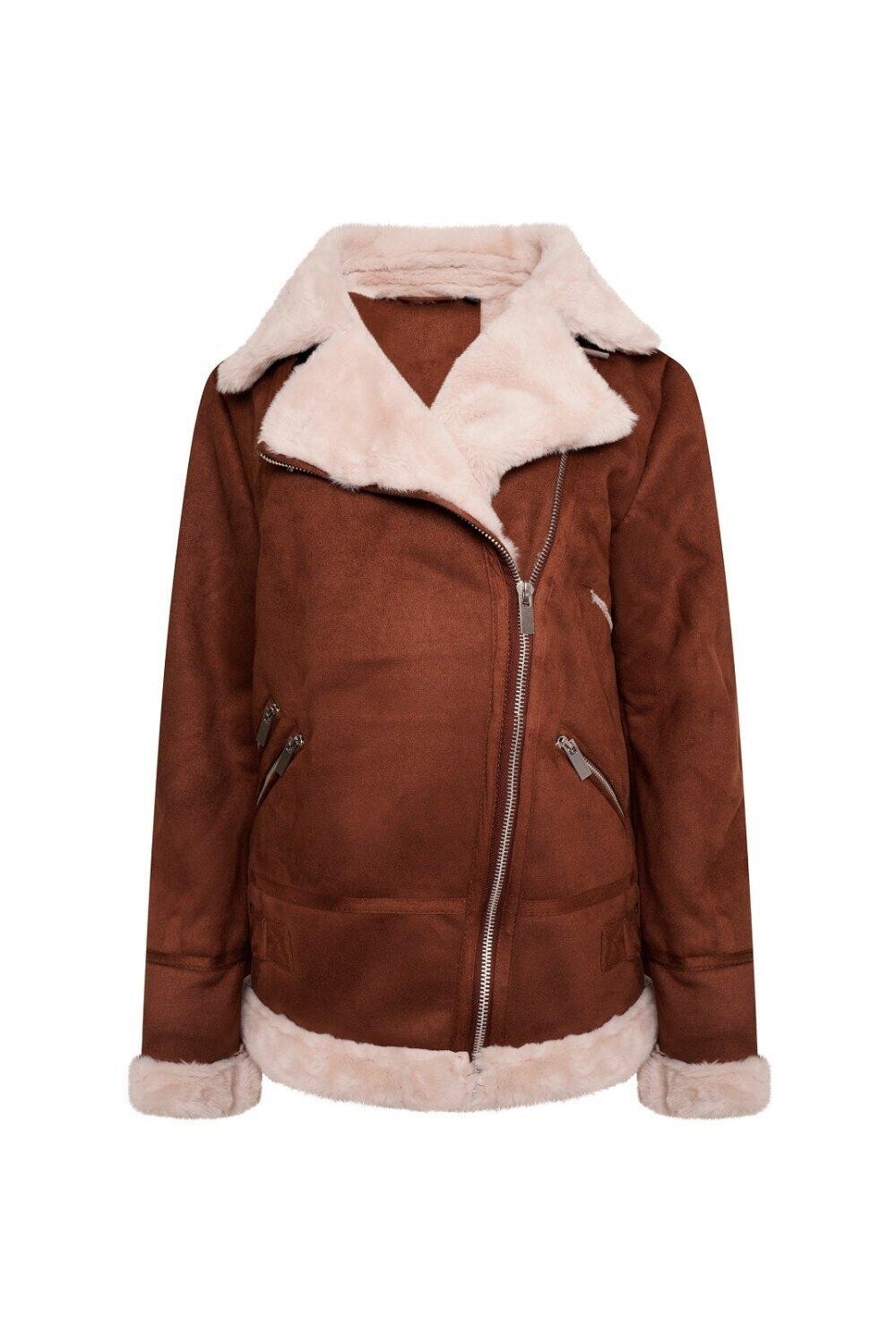 Пальто-авиатор из искусственного меха Barneys Originals, коричневый
Пальто-авиатор из искусственного меха Barneys Originals, коричневый