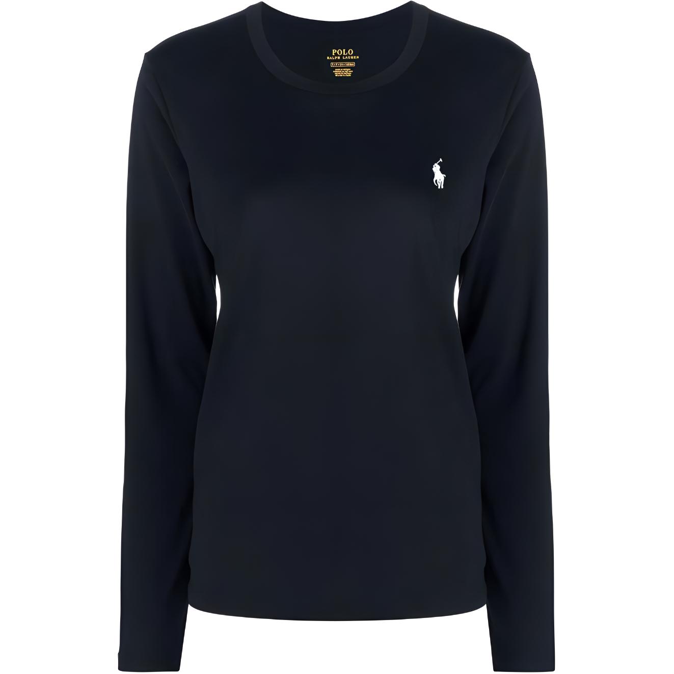 Свитер с вышитым логотипом Polo Ralph Lauren, черный 
Свитер с вышитым логотипом Polo Ralph Lauren, черный