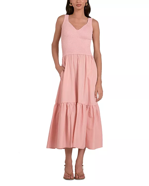 Платье-Макси из смешанных материалов Elan, розовый
Платье-Макси из смешанных материалов Elan, розовый