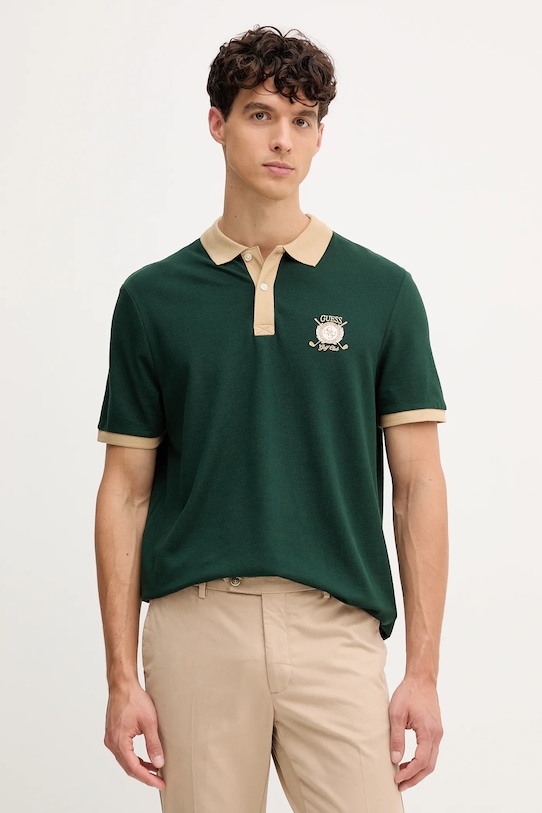Хлопковая поло Guess, зеленый
Хлопковая поло Guess, зеленый