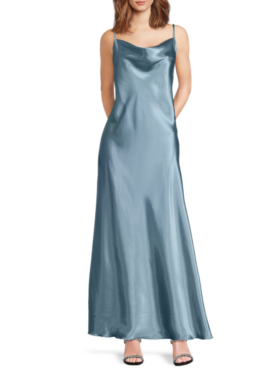 Атласное платье макси с воротником-хомут Bebe, цвет Denim
Атласное платье макси с воротником-хомут Bebe, цвет Denim