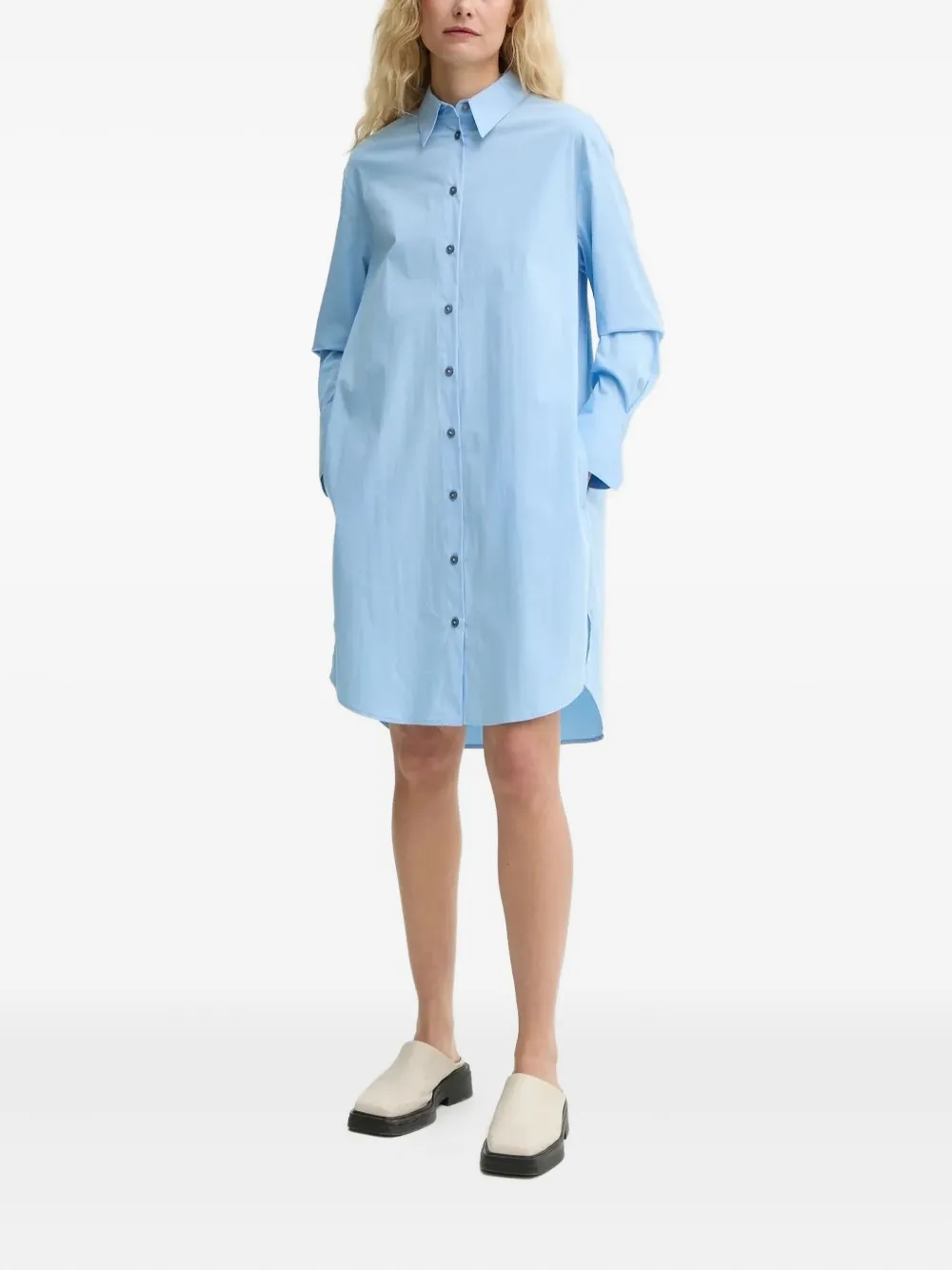 Короткое платье-рубашка на пуговицах Marc O'Polo, синий
Короткое платье-рубашка на пуговицах Marc O'Polo, синий