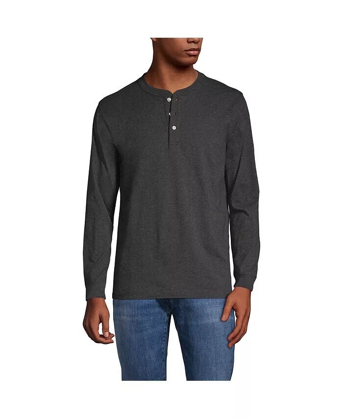 Мужская футболка на пуговицах с длинными рукавами Super-T для высоких мужчин Lands' End, черный
Мужская футболка на пуговицах с длинными рукавами Super-T для высоких мужчин Lands' End, черный