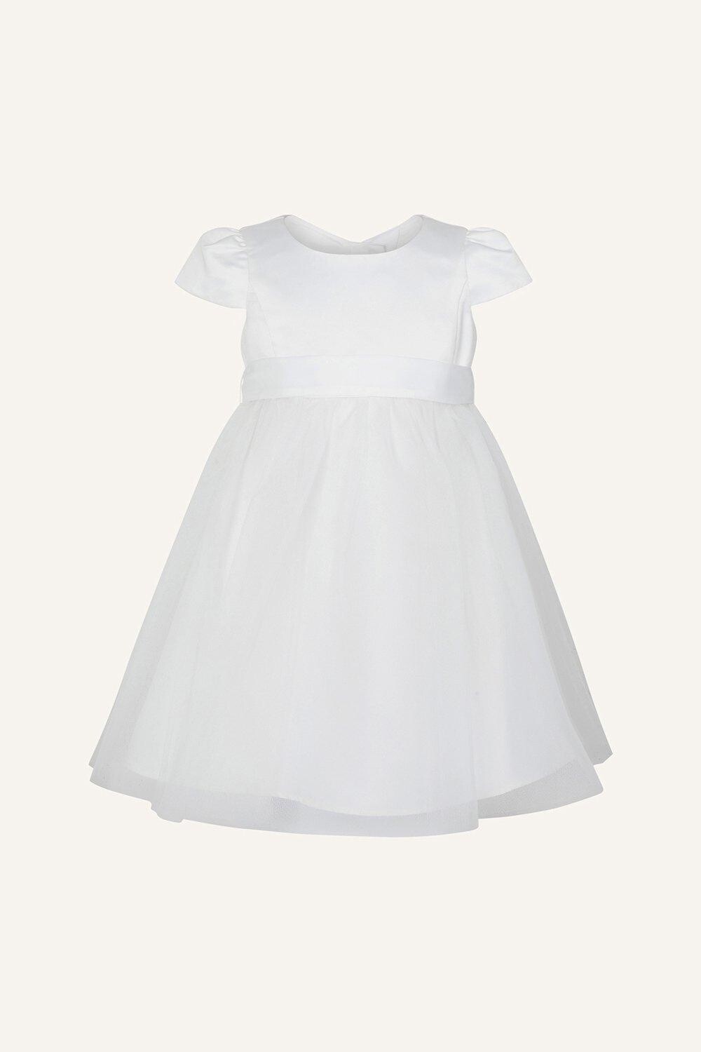 Детское платье подружки невесты из тюля Monsoon, слоновая кость, Бежевый, Детское платье подружки невесты из тюля Monsoon, слоновая кость