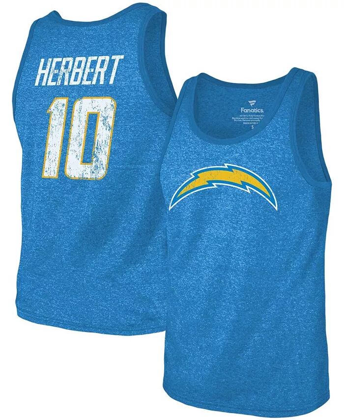Мужская майка-топ Justin Herbert Heathered Powder Blue Los Angeles Chargers с именем и номером Tri-Blend Fanatics
Мужская майка-топ Justin Herbert Heathered Powder Blue Los Angeles Chargers с именем и номером Tri-Blend Fanatics