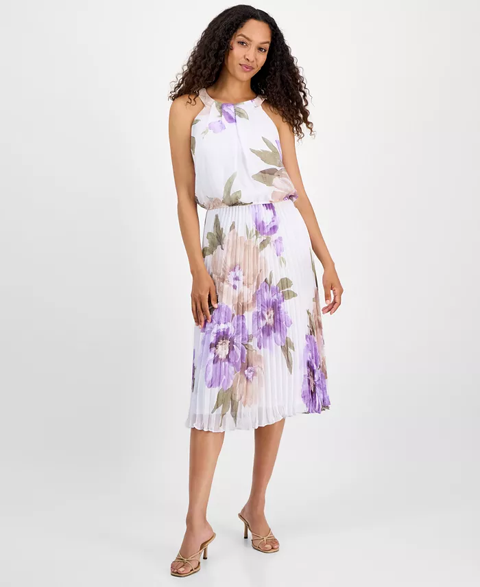 Женское миди-платье-халтер из шифона с цветочным принтом Robbie Bee, белый
Женское миди-платье-халтер из шифона с цветочным принтом Robbie Bee, белый