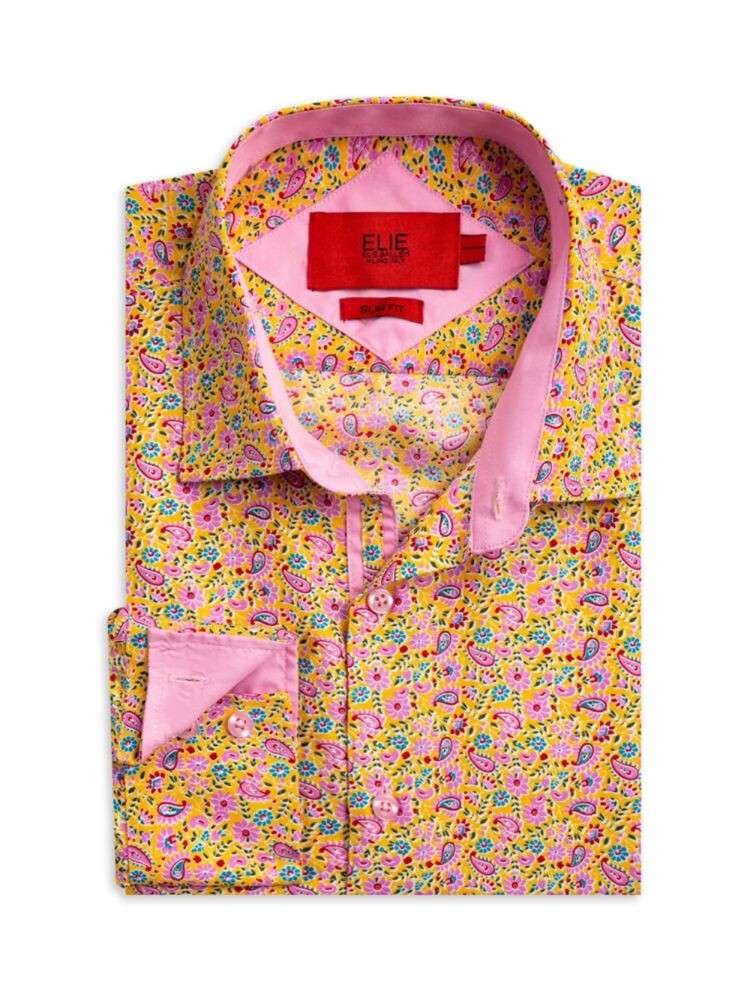 Рубашка приталенного кроя с принтом пейсли Elie Balleh, желтый
Рубашка приталенного кроя с принтом пейсли Elie Balleh, желтый