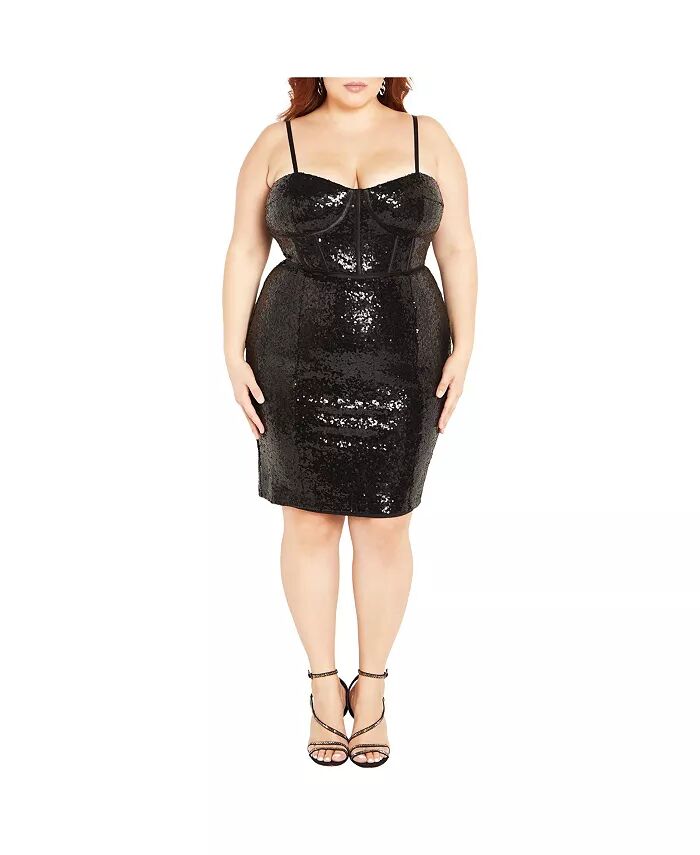 Женское девичье платье с пайетками CITY CHIC, черный
Женское девичье платье с пайетками CITY CHIC, черный