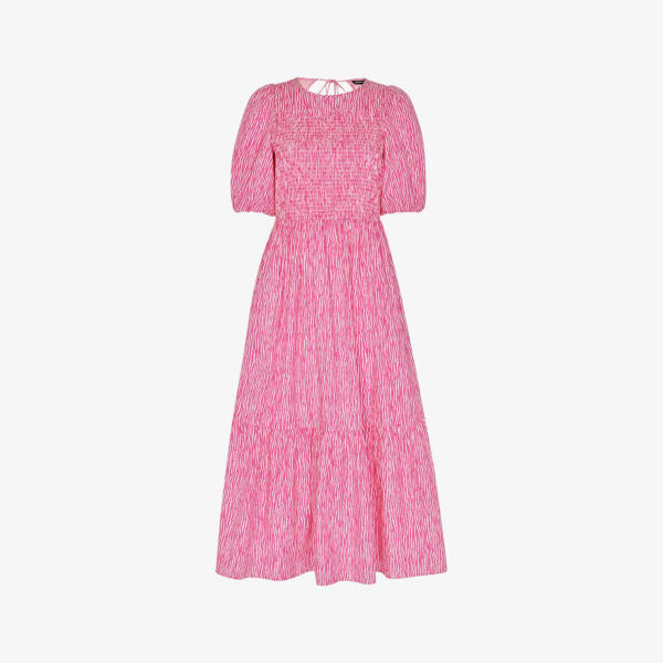 Платье миди с присборенным лифом и графичным принтом Uneven Lines Whistles, мультиколор
Платье миди с присборенным лифом и графичным принтом Uneven Lines Whistles, мультиколор