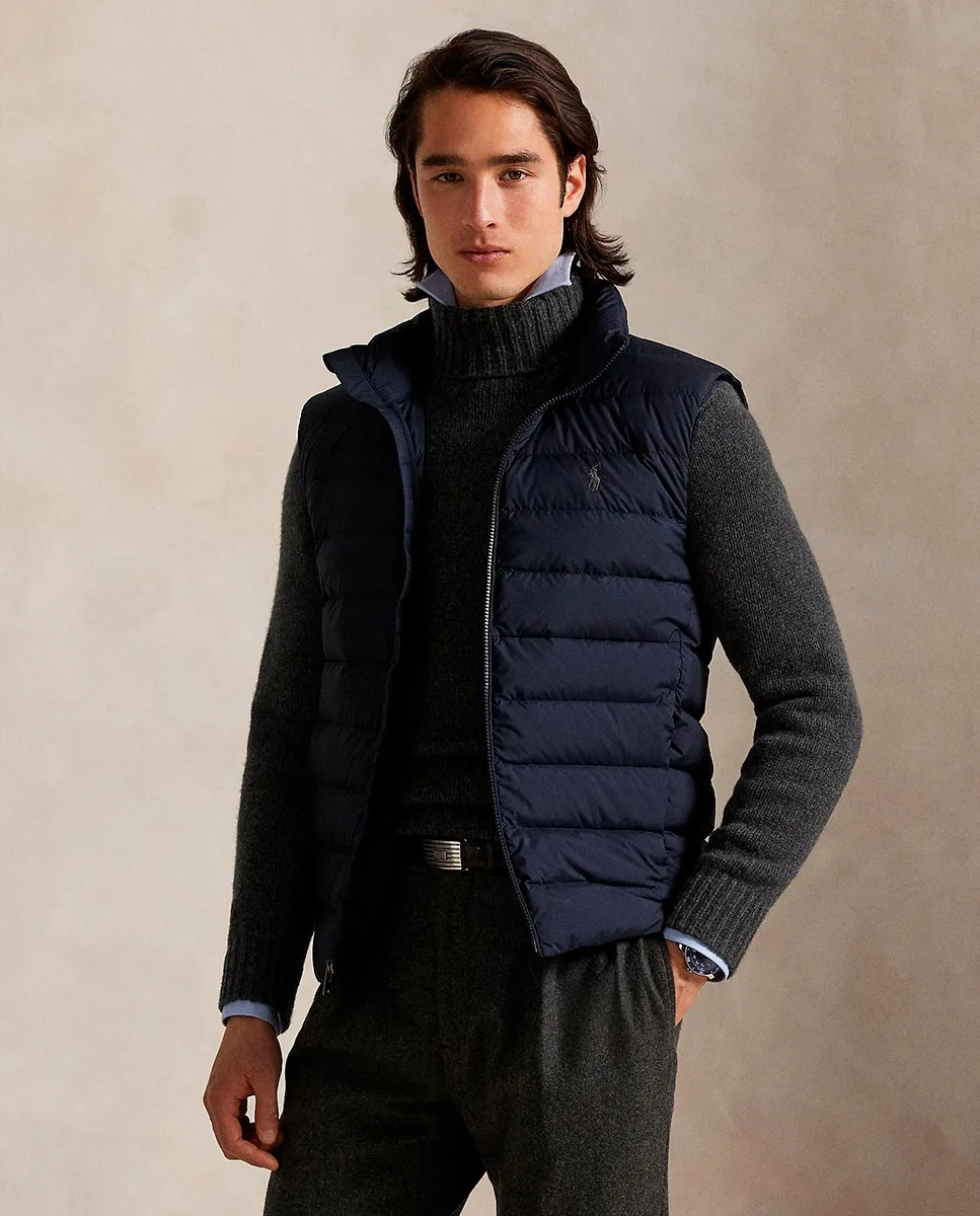 Мужской стеганый жилет с логотипом Polo Ralph Lauren, темно-синий
Мужской стеганый жилет с логотипом Polo Ralph Lauren, темно-синий