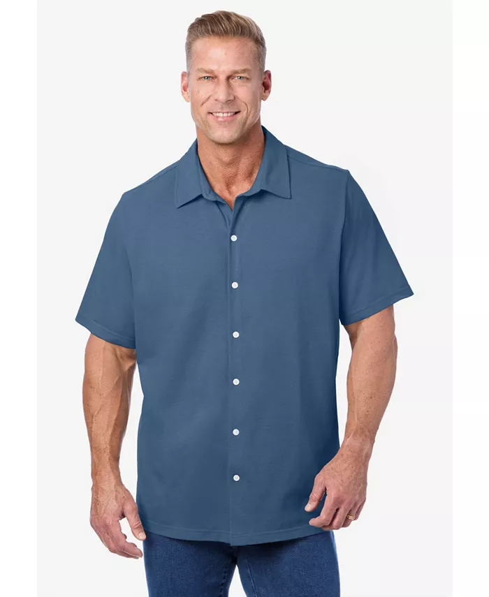 Мужская легкая эластичная рубашка на пуговицах из сетчатого пике KingSize, зеленый
Мужская легкая эластичная рубашка на пуговицах из сетчатого пике KingSize, зеленый